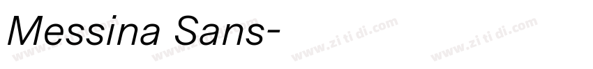 Messina Sans字体转换